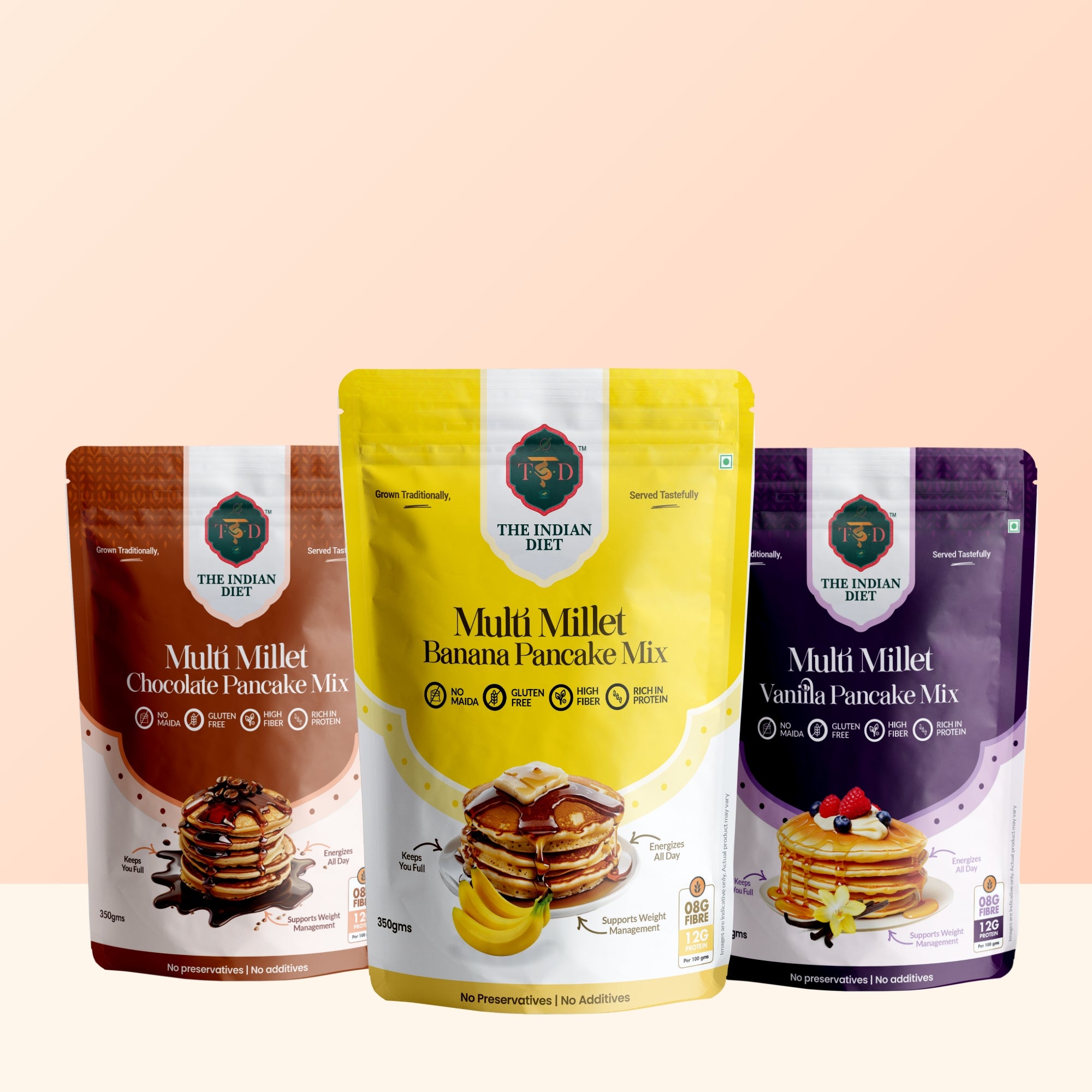 Healthy Multi Millet Pancake Combo